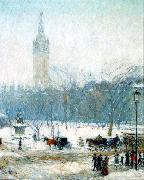 Childe Hassam, Snowstorm, Madison Square